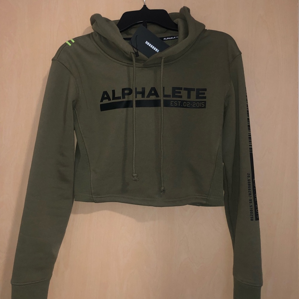 ALPHALETE Tactical Crop Hoodie - Army green, Small